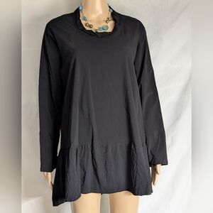 Ela Black Tunic Top Sz Medium New